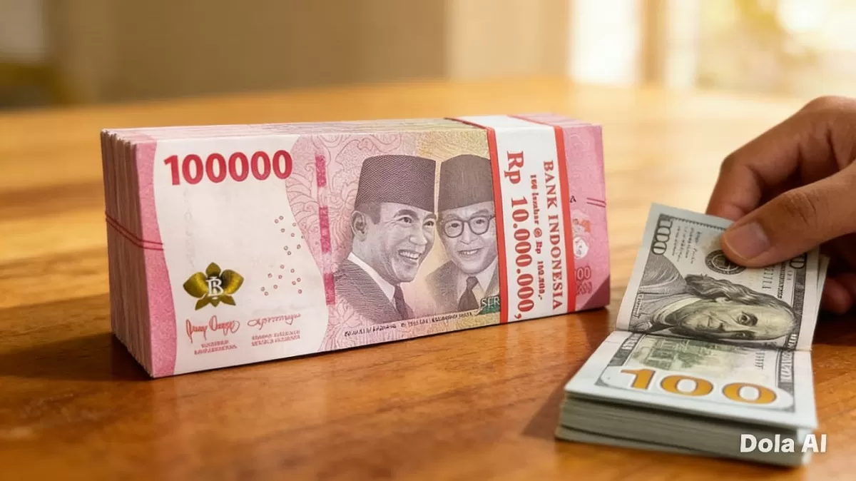 Kurs rupiah menembus level psikologis Rp17.500 per Dolar AS dan memicu perhatian investor domestik maupun asing (Dok. Kreasi Dola AI)