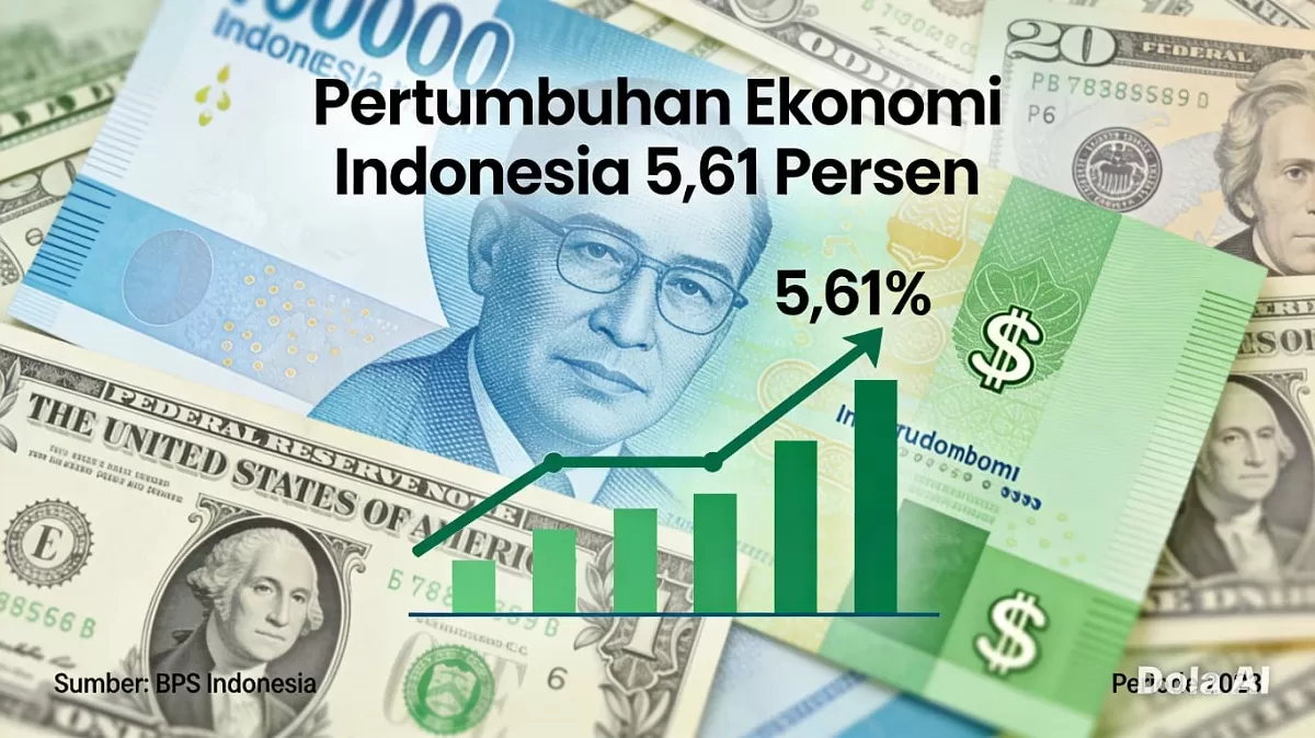 Data ekonomi Indonesia menunjukkan pertumbuhan positif, namun indikator struktural mengungkap tantangan keberlanjutan yang besar. (Dok. Kreasi Dola AI)