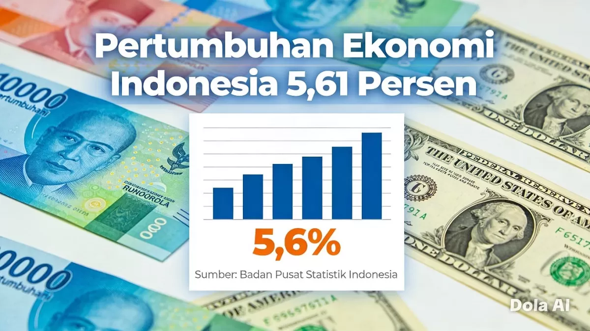 Data ekonomi Indonesia menunjukkan pertumbuhan positif, namun indikator struktural mengungkap tantangan keberlanjutan yang besar. (Dok. Kreasi Dola AI)