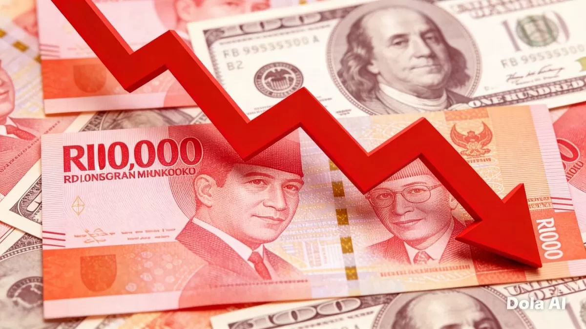 Bank Indonesia melakukan intervensi valas besar demi menjaga stabilitas rupiah di tengah tekanan ekonomi global dan perlambatan modal asing. (Dok. Kreasi Dola AI)