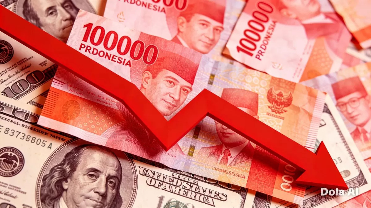 Nilai tukar rupiah terhadap Dolar AS terus menjadi perhatian karena berdampak terhadap harga kebutuhan pokok dan pengeluaran rumah tangga masyarakat produktif. (Dok. Kreasi Dola AI)