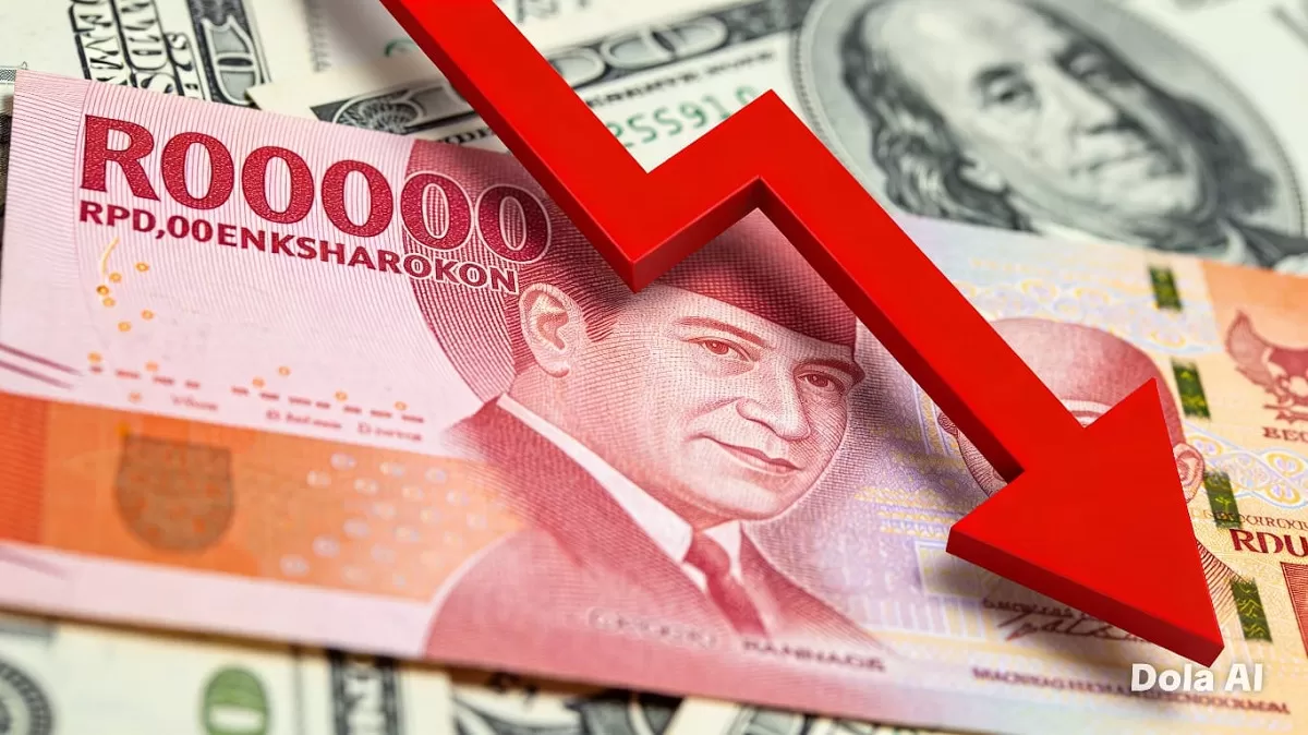 Strategi investasi aman dan pengelolaan pengeluaran rumah tangga menjadi sorotan penting saat nilai tukar rupiah terus melemah belakangan ini. (Dok. Kreasi Dola AI)