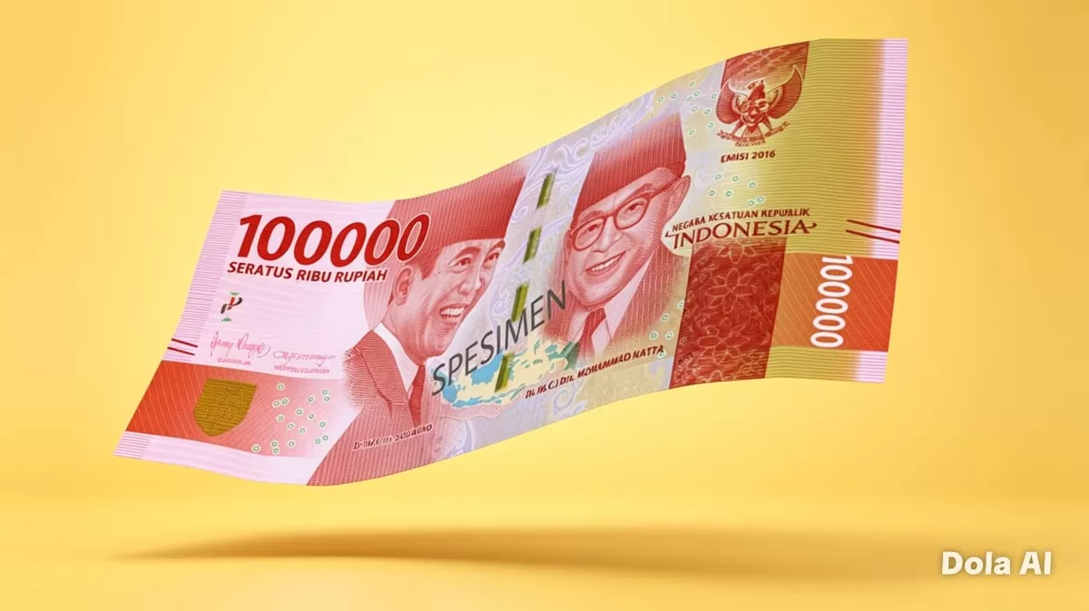 Pelemahan rupiah menjadi sorotan pasar keuangan seiring tingginya ketidakpastian ekonomi dan geopolitik dunia. (Dok. Kreasi Dola AI)