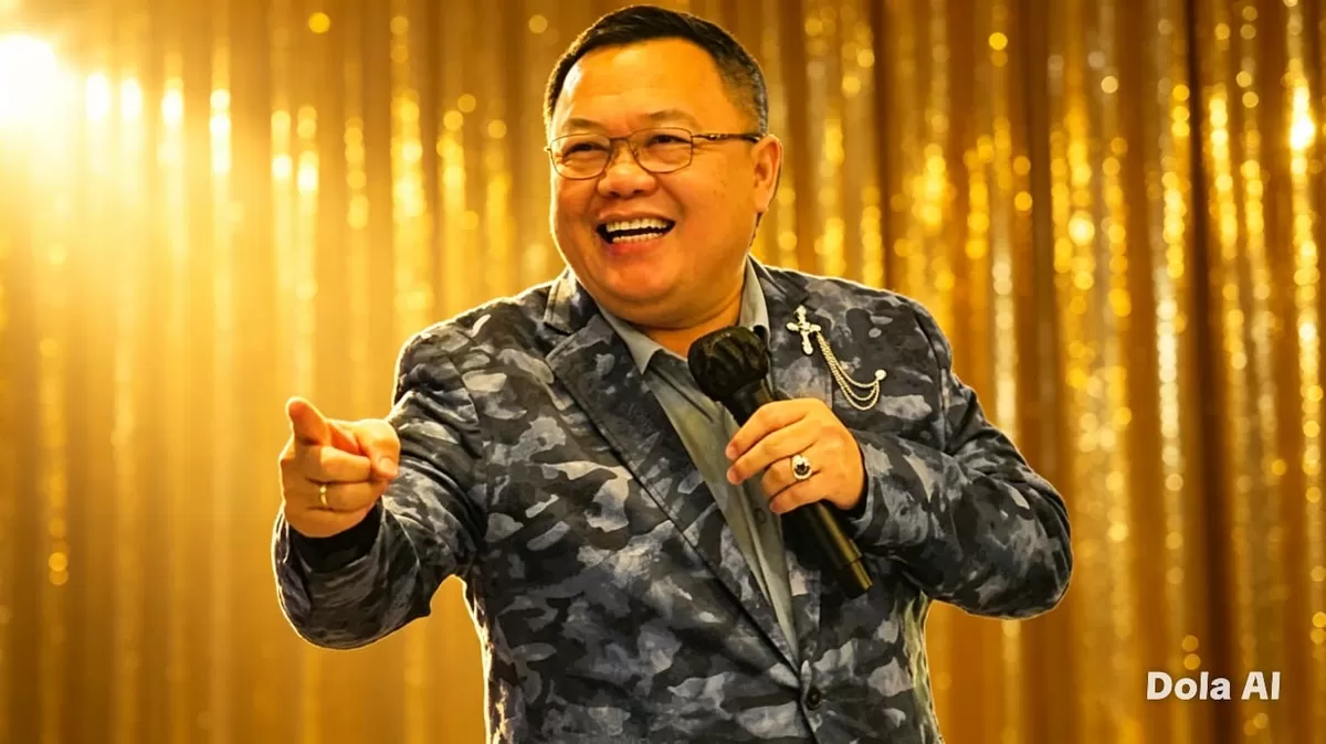 Irjen Pol (Purn) Dr. Drs. Yehu Wangsajaya, M.Kom memaparkan pentingnya reformasi institusi, inovasi, dan supremasi hukum sebagai fondasi Indonesia menuju negara maju dan Indonesia Emas 2045. (Dok. Pribadi/ Kreasi Dola AI)
