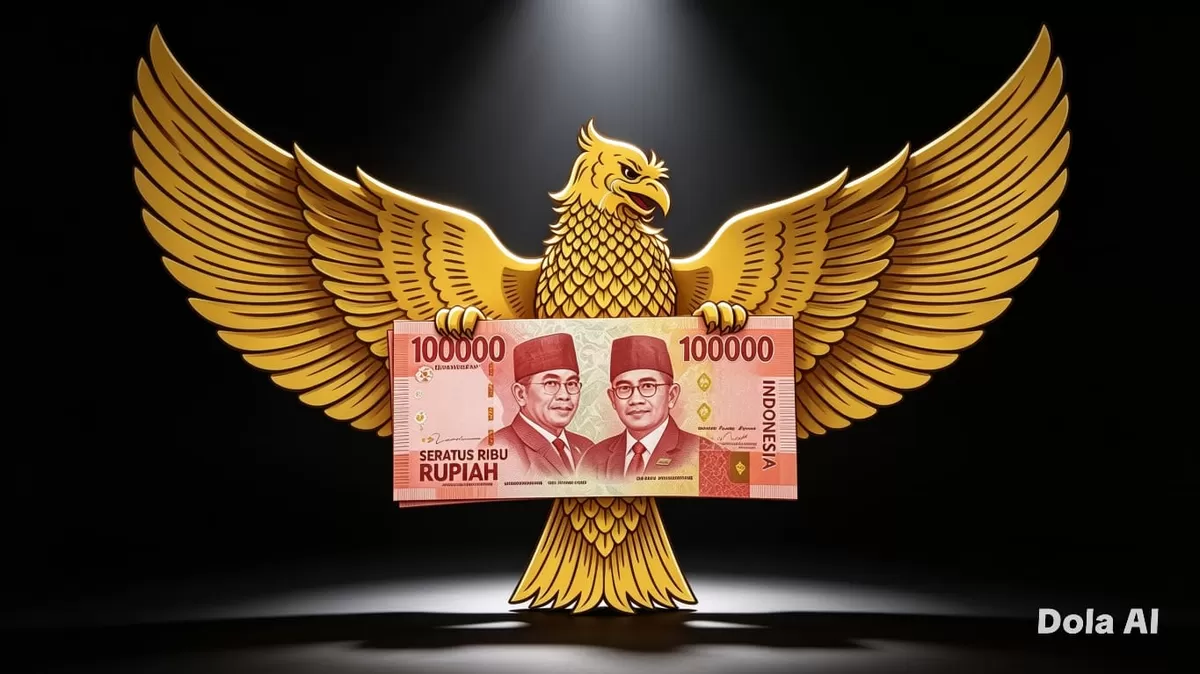 Menteri Keuangan Purbaya Yudhi Sadewa menjelaskan alasan pemerintah tetap optimistis meski rupiah mendekati Rp18.000 per Dolar AS. (Dok. Kreasi Dola AI)