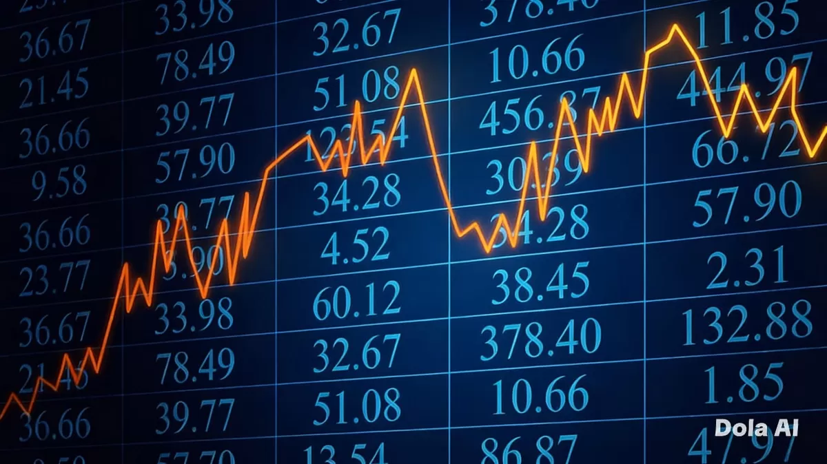 Layar perdagangan saham menampilkan pelemahan IHSG yang menyentuh level terendah lima tahun di tengah tekanan rupiah dan arus keluar modal asing. (Dok. Kreasi Dola AI)