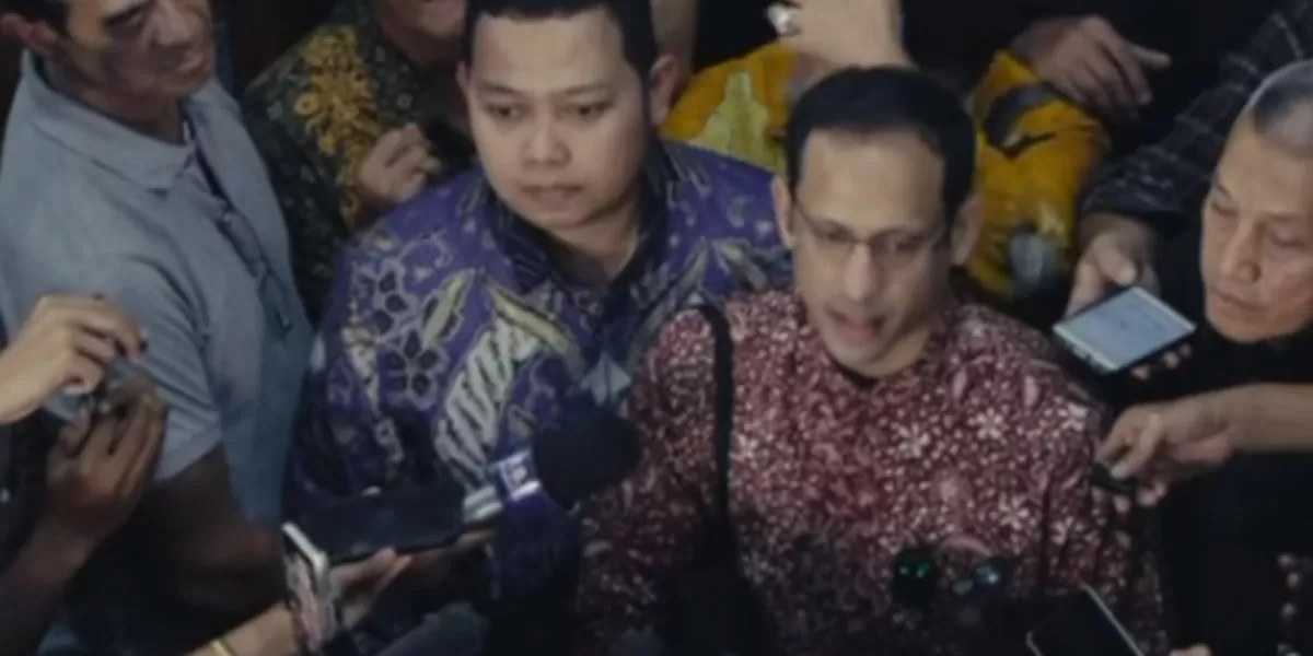Nadiem Makarim menyampaikan kekecewaannya kepada awak media usai sidang tuntutan kasus Chromebook. (instagram/frankamakarim)