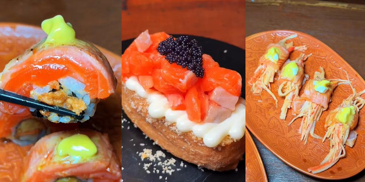 Varian menu sushi di Soora Sushi Club super lumer dan menggugah selera. (instagram/kuliner_bekasi_hits)