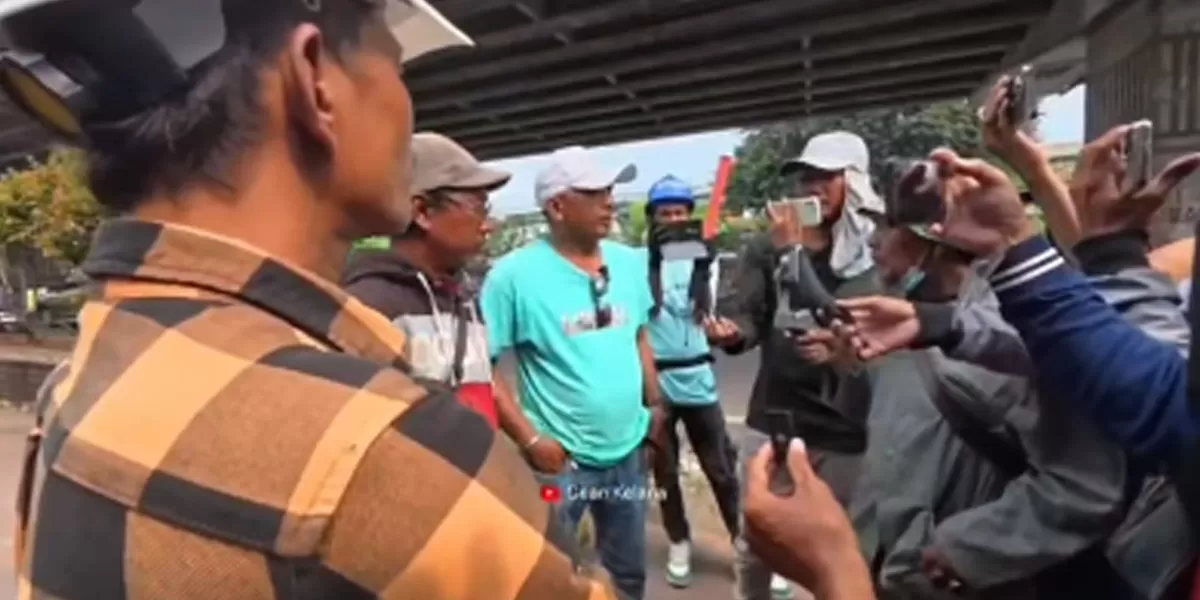 Pria yang viral usai terlibat insiden dengan kreator konten Gean Kelana memberikan klarifikasi dan permintaan maaf pada Sabtu (30/5/2026). (instagram/bekasibanget)