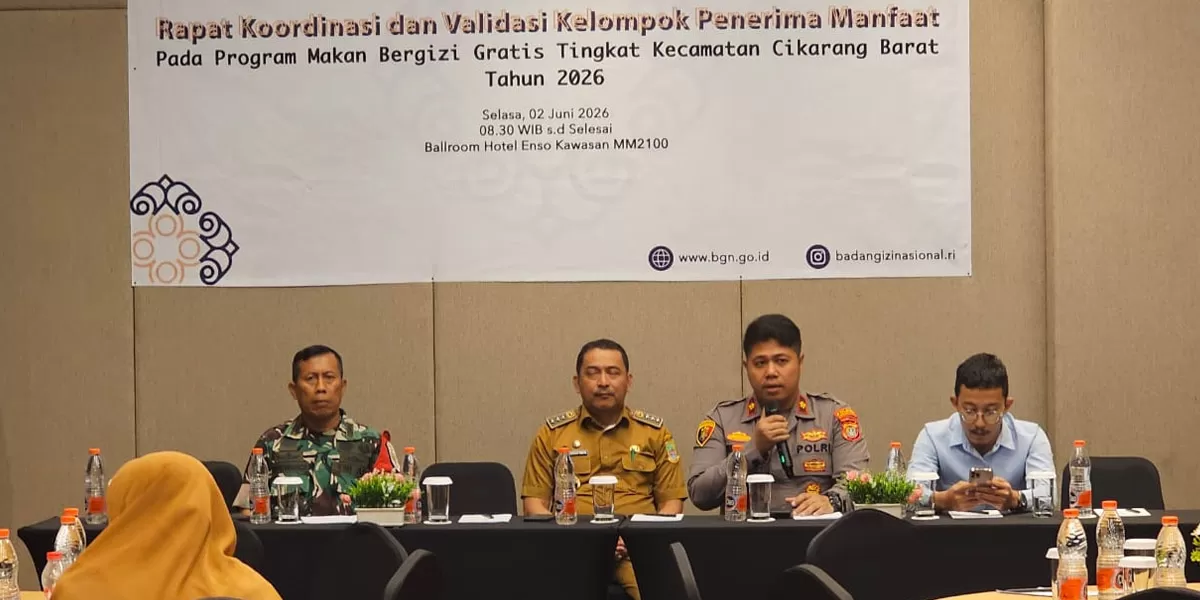   Untuk memastikan layanan MBG berjalan optimal, berbagai pemangku kepentingan menggelar rapat koordinasi guna mengevaluasi pelaksanaan program di lapangan. (dok bekasikab)