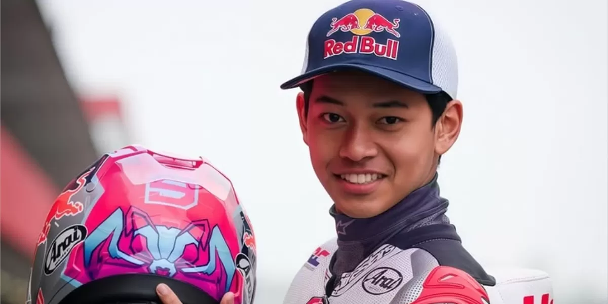 Moto3 Italia 2026 jadi bukti kematangan Veda Ega Pratama. Finis posisi 8 dan tetap bersaing di papan atas klasemen.  ((PINTEREST))