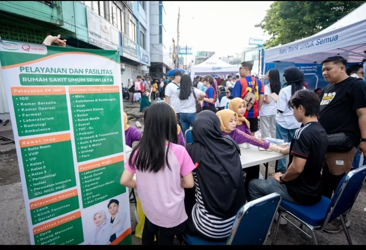PT Bank Rakyat Indonesia (Persero) Tbk. Melalui momentum haKontribusi BRI di Car Free Day di Kota Palembang (dok. juraganpalembang)