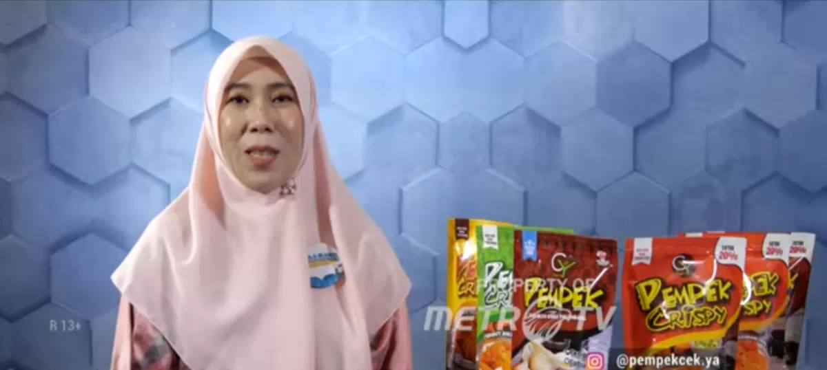 Owner Pempek Cek Ya tampil di acara JJN Metro Tv, hadir dengan produk Pempek Crispy