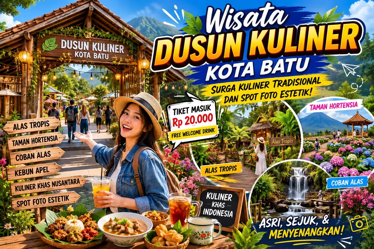Lagi cari tempat wisata yang lengkap di Kota Batu? Wajib banget mampir ke Dusun Kuliner Kota Batu!