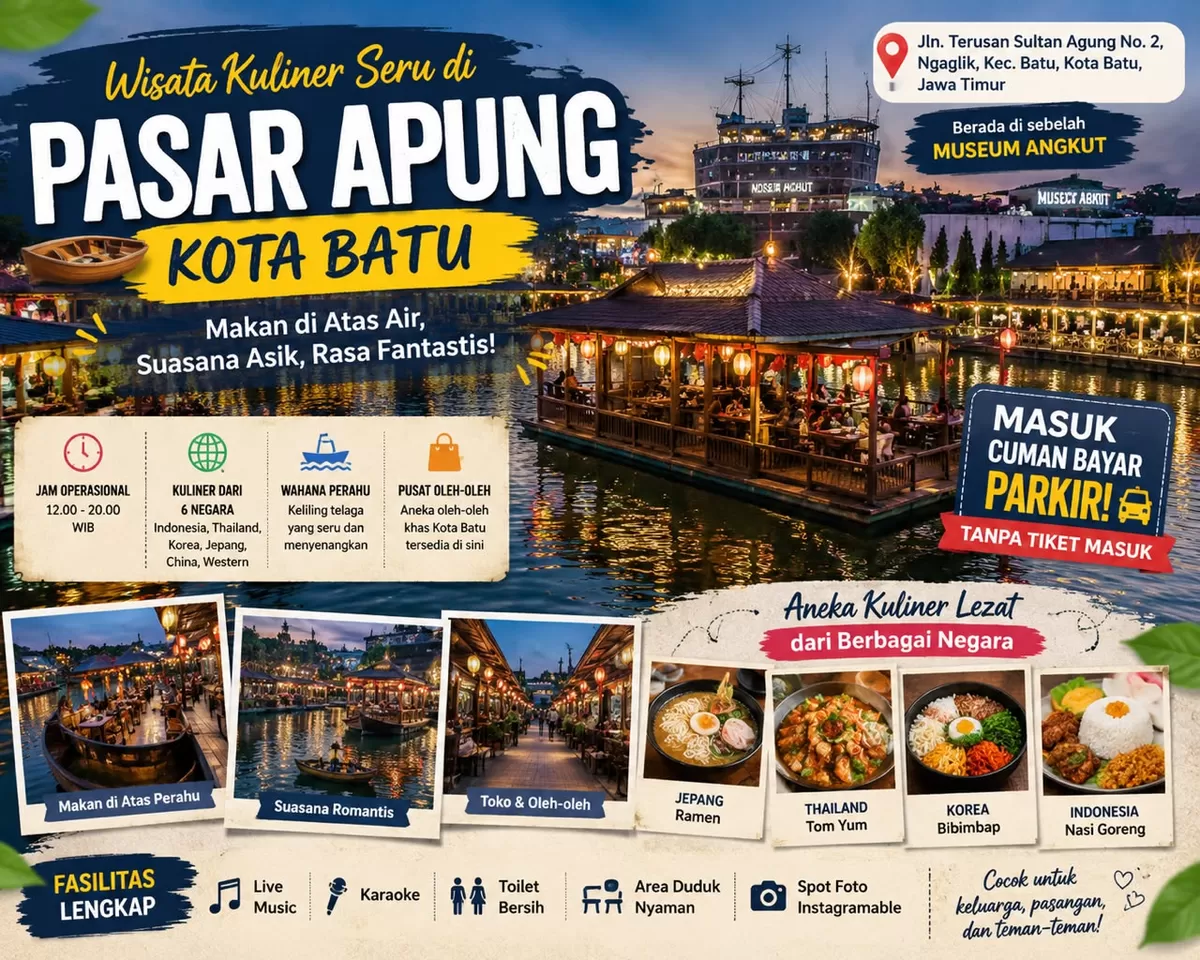 Nikmati sensasi kuliner di atas air hanya di Kota Batu! 