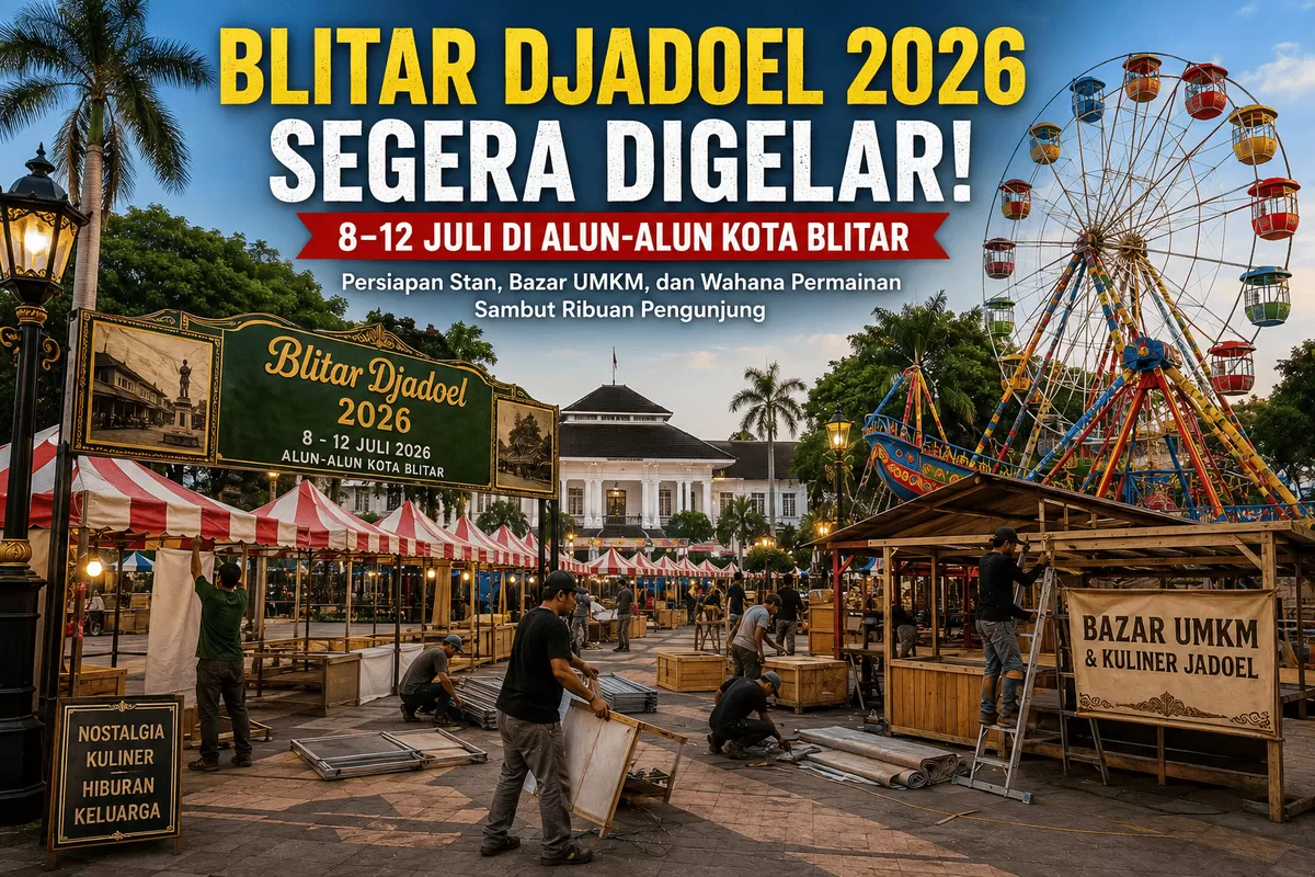 Blitar Djadoel 2026 siap digelar pada 8&ndash;12 Juli 2026 di Alun-Alun Kota Blitar. Beragam stan UMKM, kuliner jadul, dan wahana permainan telah dipersiapkan untuk menyambut ribuan pengunjung dalam salah satu agenda tahunan terbesar di Kota Blitar.