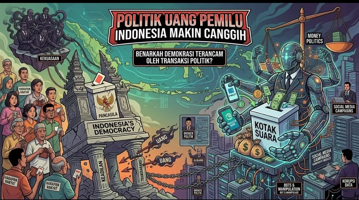 Praktik politik uang kini tak lagi sekadar serangan fajar atau bagi-bagi sembako. Modusnya terus berkembang, mulai dari transaksi digital hingga berbagai cara yang semakin sulit dideteksi.