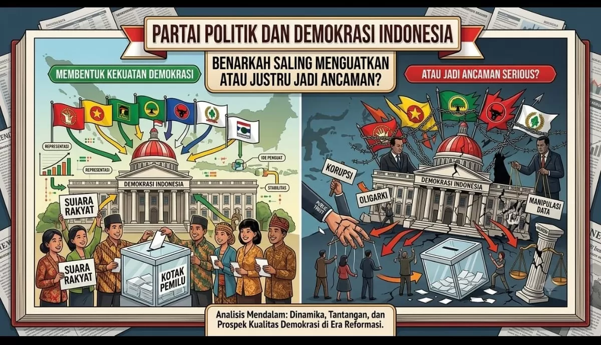 Partai Politik dan Demokrasi Indonesia, Benarkah Saling Menguatkan atau Justru Jadi Ancaman?