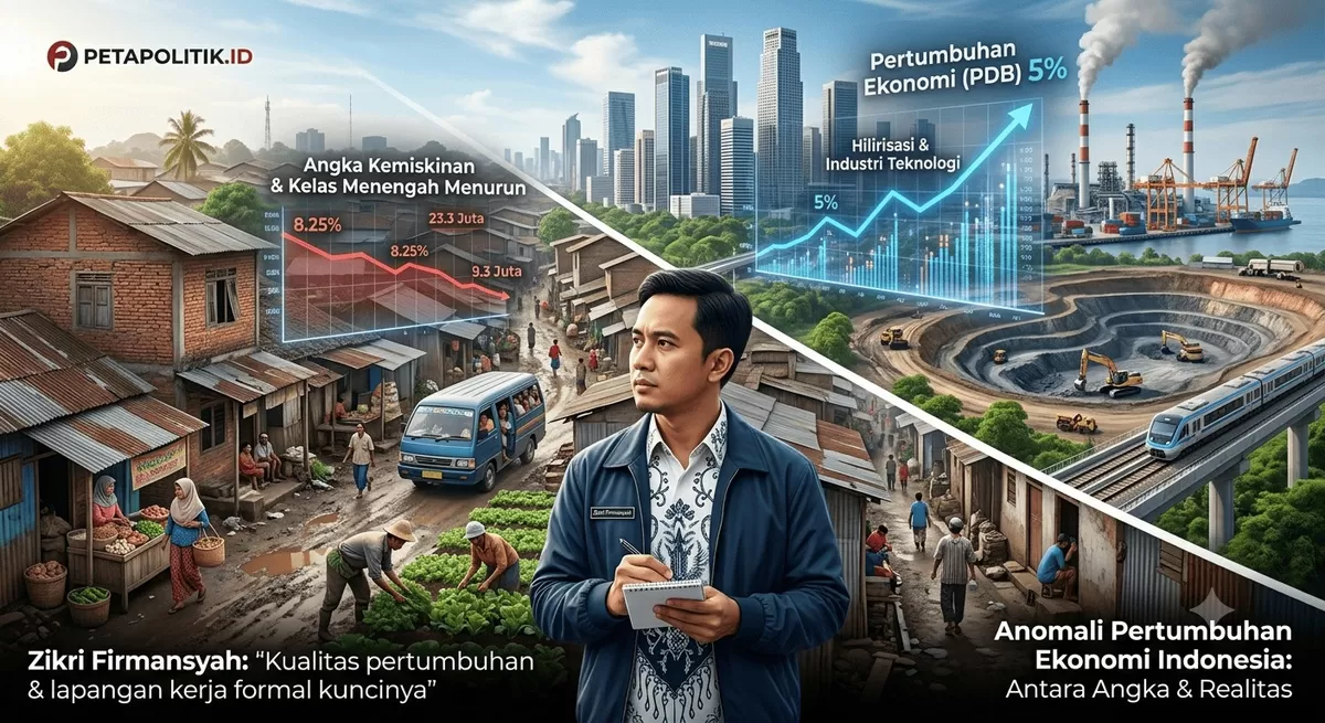 Anomali pertumbuhan ekonomi menjadi sorotan Presiden Prabowo. Ekonom ITB menilai kualitas pertumbuhan dan lapangan kerja menjadi kunci turunkan kemiskinan.