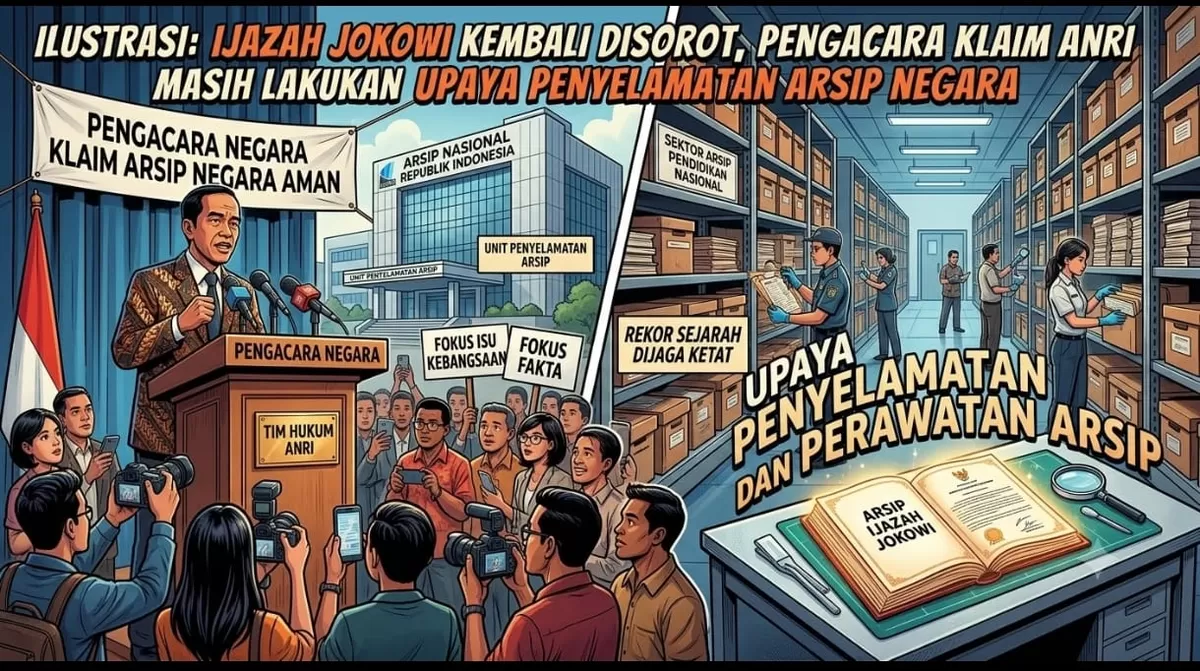 Seorang pengacara mengklaim ANRI masih melakukan koordinasi dan upaya penyelamatan arsip negara terkait dokumen pendidikan yang menjadi polemik di ruang publik.