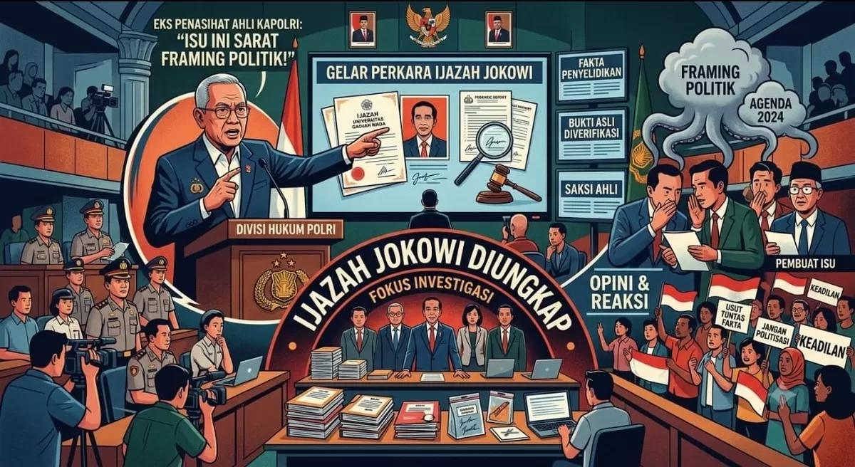 memanas! Mantan Penasihat Ahli Kapolri mengungkap fakta di balik gelar perkara ijazah Jokowi yang menampilkan ijazah asli di hadapan peserta gelar khusus.