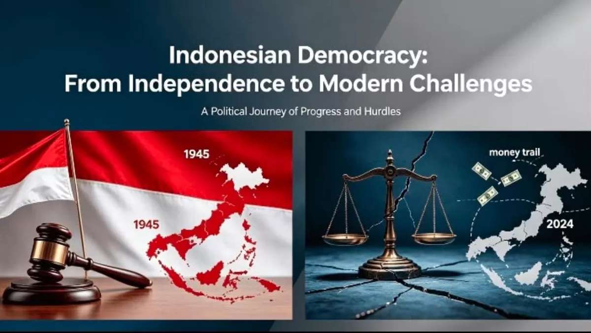 Pasca kemerdekaan, Indonesia beralih dari sistem parlementer ke presidensial, dengan dinamika partai politik yang beragam mulai dari era Soekarno hingga masa Orde Baru