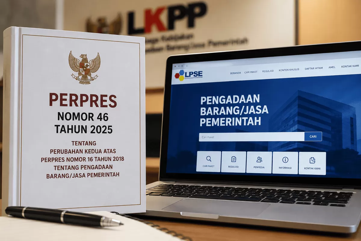 Perpres 46 Tahun 2025 resmi terbit. Simak alasan pemerintah kembali merevisi aturan pengadaan barang dan jasa demi tata kelola yang lebih adaptif, transparan, dan akuntabel.