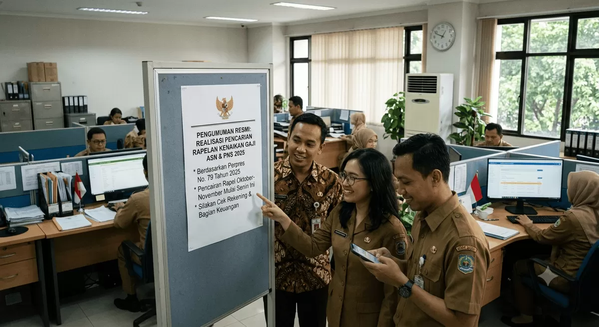 Kabar gembira! Para abdi negara menyambut positif kepastian pencairan rapelan kenaikan gaji ASN 2025 mulai bulan ini.