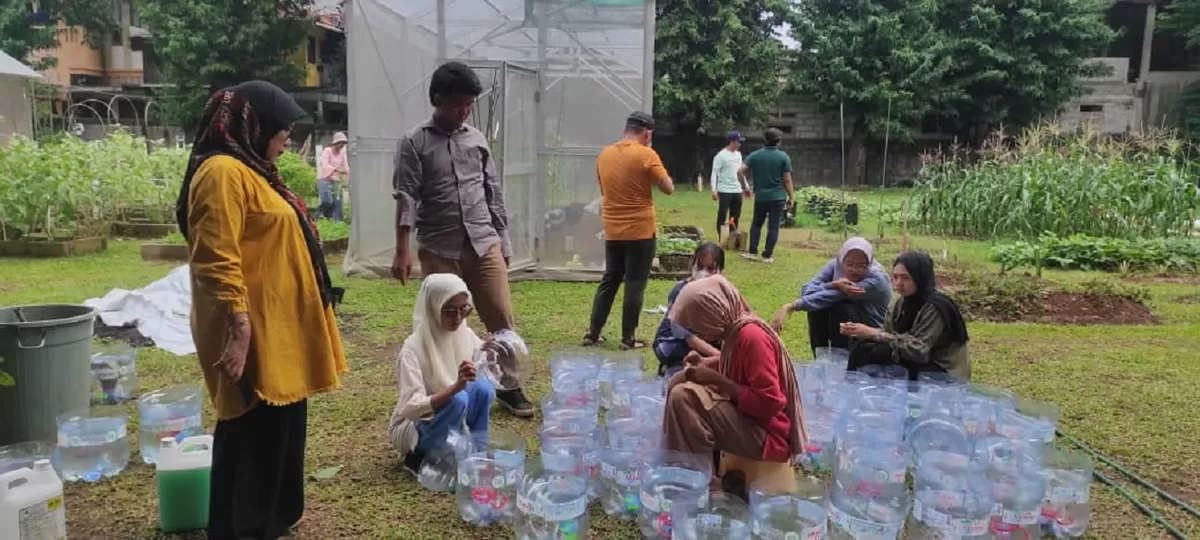 Keterbatasan lahan di kawasan perkotaan bukan lagi menjadi penghalang untuk bercocok tanam. (Dok. Universitas Trilogi)