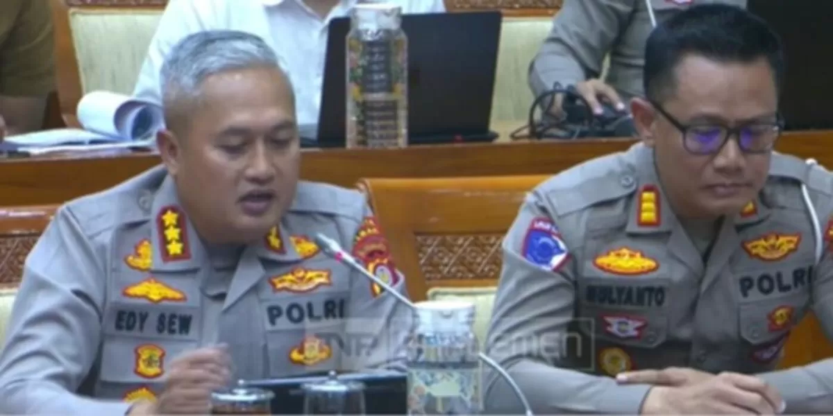 Kapolresta Sleman Kombes Pol. Edy Setyanto saat memberikan keterangan terkait penanganan perkara yang menjadi evaluasi internal Polri. (Foto: tangkapan layar YouTube.com/TVR Parlemen)