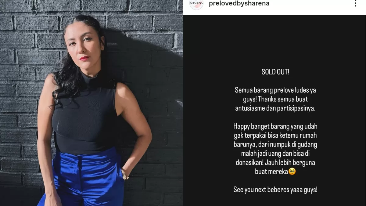 Sharena Delon menjadi sorotan warganet usai penjualan barang preloved miliknya viral di media sosial. (Foto: instagram/prelovedbysharena)