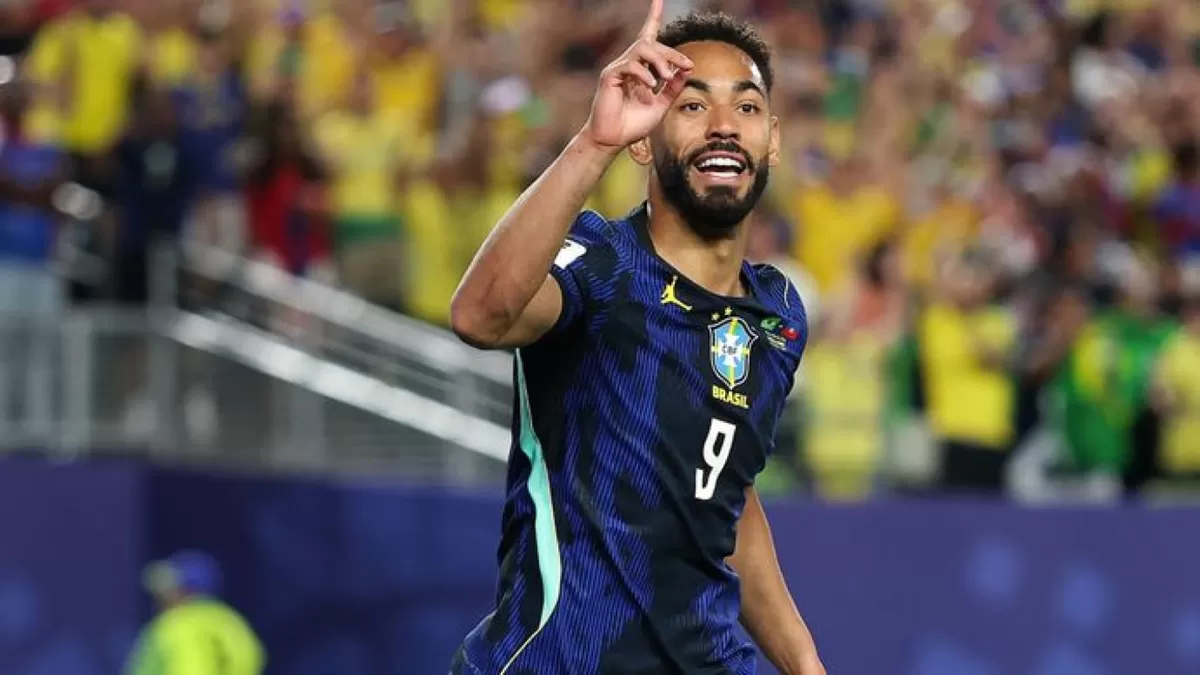 Matheus Cunha tinggal butuh dua gol lagi untuk memecahkan rekor pemain Manchester United tersubur di Piala Dunia 2026. (X/@brasil)