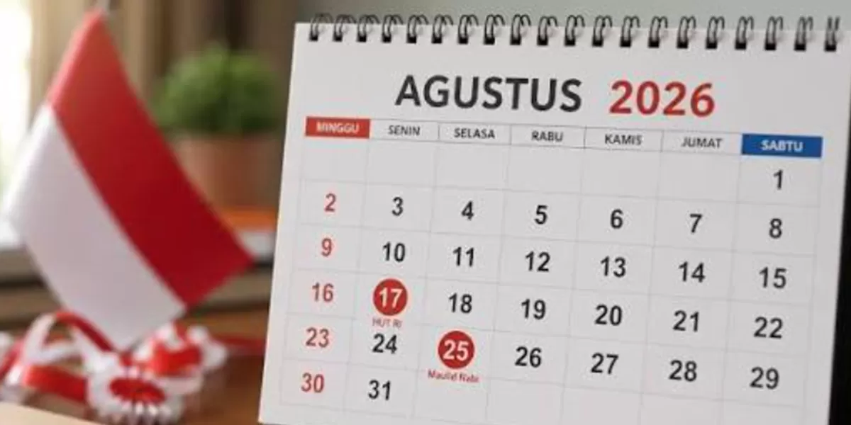 Dua tanggal merah akan menghiasi kalender Agustus 2026, yakni 17 Agustus dan 25 Agustus, tanpa tambahan cuti bersama. Foto: Istimewa.