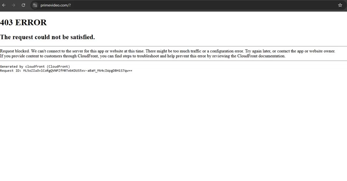 Prime Video 403 Error The Request Could Not be Satisfied Kenapa ...
