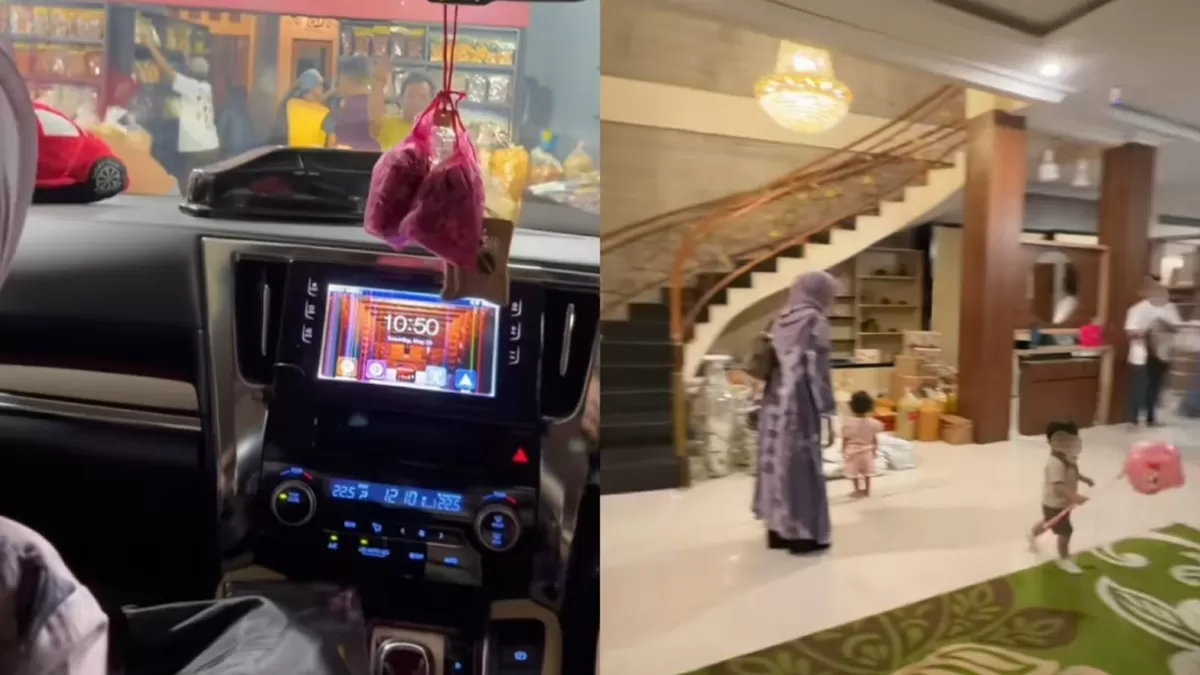 Viral cara masuk ke rumah mewah di belakang salah satu toko oleh-oleh di Bandung. (TikTok/cherryykhaliza)