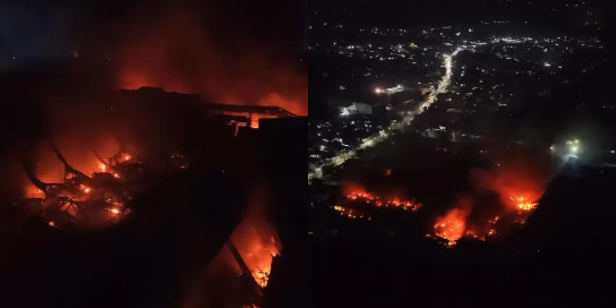 Viral Kebakaran Besar Hanguskan Pabrik di Balaraja Tangerang, 7 Unit Damkar Masih Berjibaku Padamkan Api
