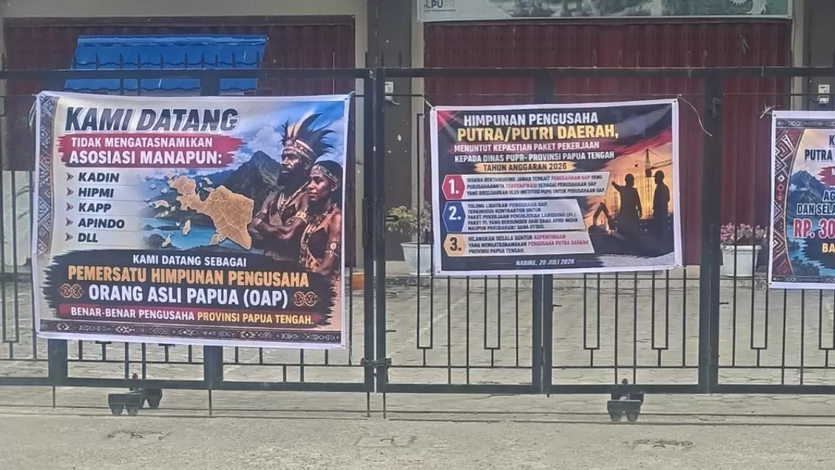 Pengusaha OAP desak PUPR Papua Tengah buka anggaran proyek pemerintah. (GNT)