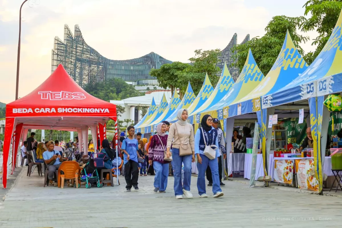 Turis domestik dan asing ramai kunjungi Kawasan Ibu Kota Nusantara (IKN) di Kalimantan Timur di momentum libur Idulfitri 2026. (Bakom RI)