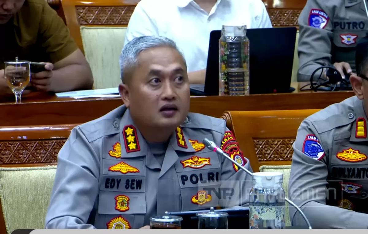 Kapolresta Sleman Kombes Edy Setyanto Erning Wibowo saat RDPU di Komisi III DPR. (Tangkapan Layar YouTube)