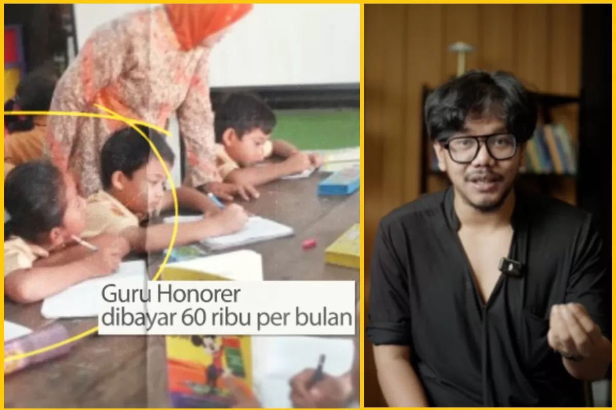 Sebut Upah Guru Honorer Tak Capai UMR, Ferry Irwandi: Ada yang Hanya Digaji Rp60.000 per Bulan. (Foto: Kolase Tangkapan Layar YouTube Ferry Irwandi - INDEPENDENMEDIA.ID)