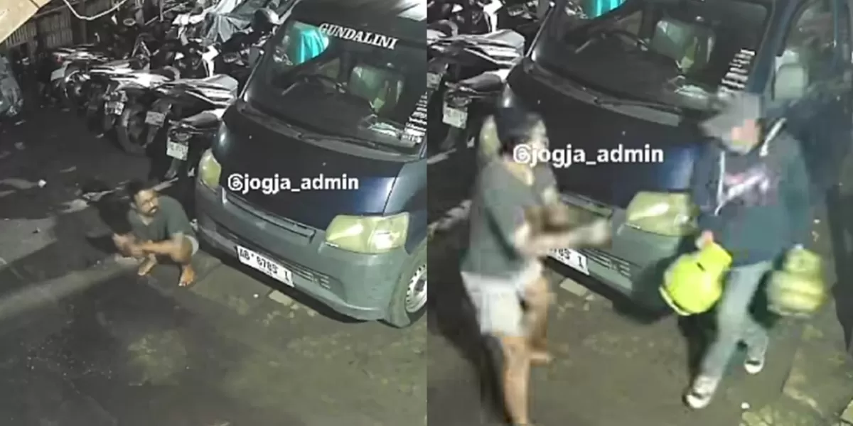 Viral Detik-detik Warga Tangkap Maling Tabung Gas Melon di Yogyakarta, Langsung Kabur Usai Kena Hantam Stik Golf. (Foto: Instagram @jogja_admin - INDEPENDENMEDIA.ID)