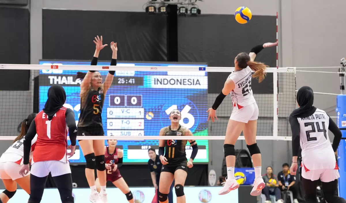 Timnas voli putri Indonesia kalah dari Thailand. (FB SAVA/Indotren.com)