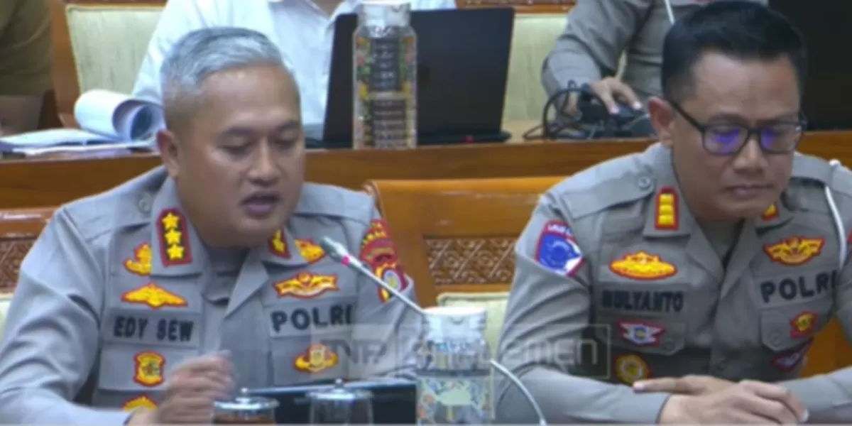 Menyoroti pernyataan Kapolresta Sleman, Edy Setyanto yang dicecar anggota Komisi III DPR soal kasus suami lawan penjambret berujung tersangka. (YouTube.com / TVR Parlemen)