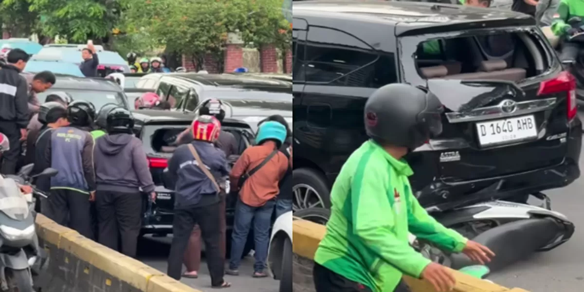 Mobil Toyota Calya lawan arah di Jalan Gunung Sahari, Jakpus. (Instagram/amq_mnl)