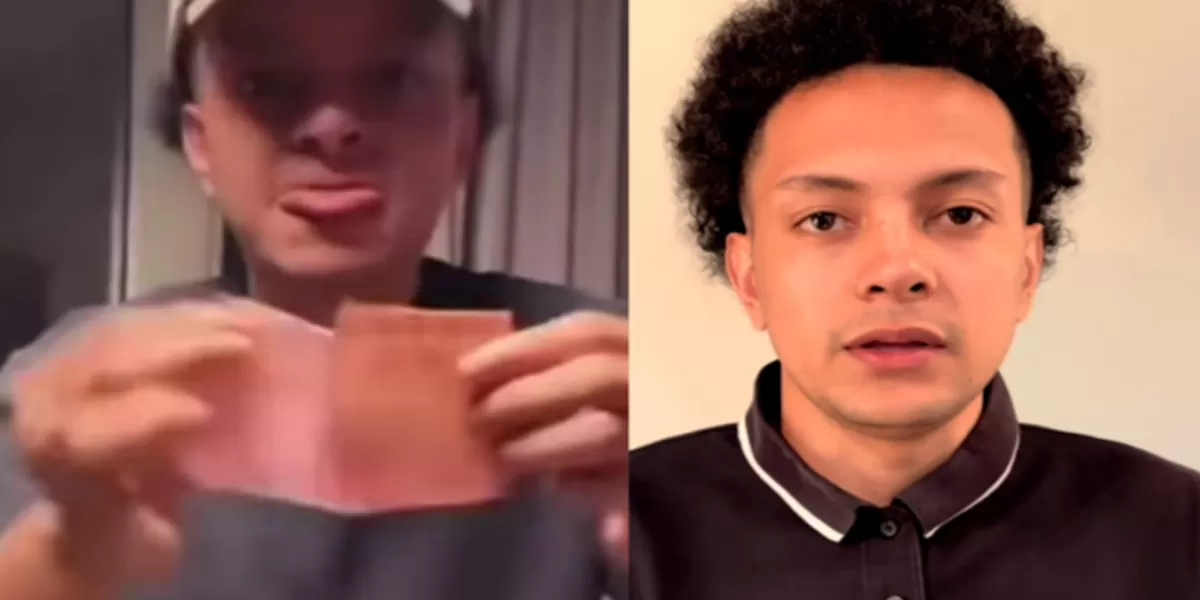 Viral WNA Timor Leste menyobek uang Rp100 ribu saat siaran live di TikTok. (Instagram/feedgramindo)