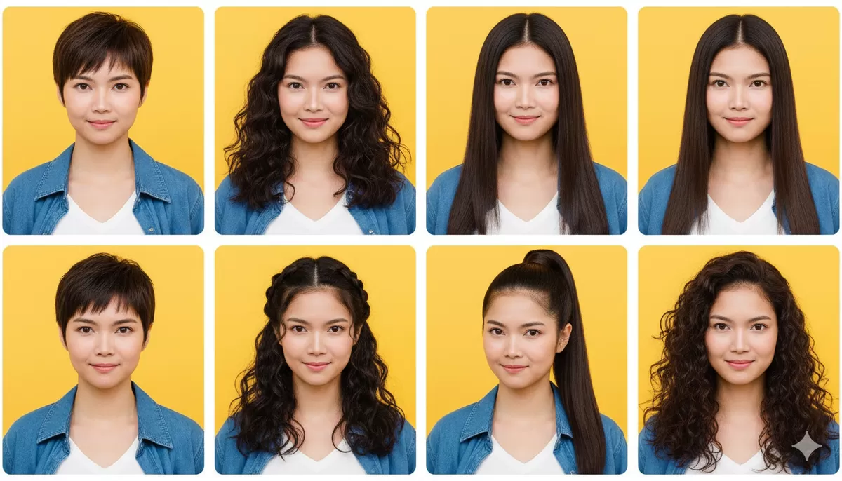 Edit Foto Kolase 3x3 Model Rambut, Pakai 9 Prompt Gemini Ai Ini Saja ...