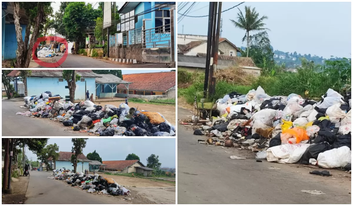 Sudah 1 Bulan Sampah Menggunung dan Berbelatung di Depan Kantor Desa Ngamprah, Warga Mulai Resah