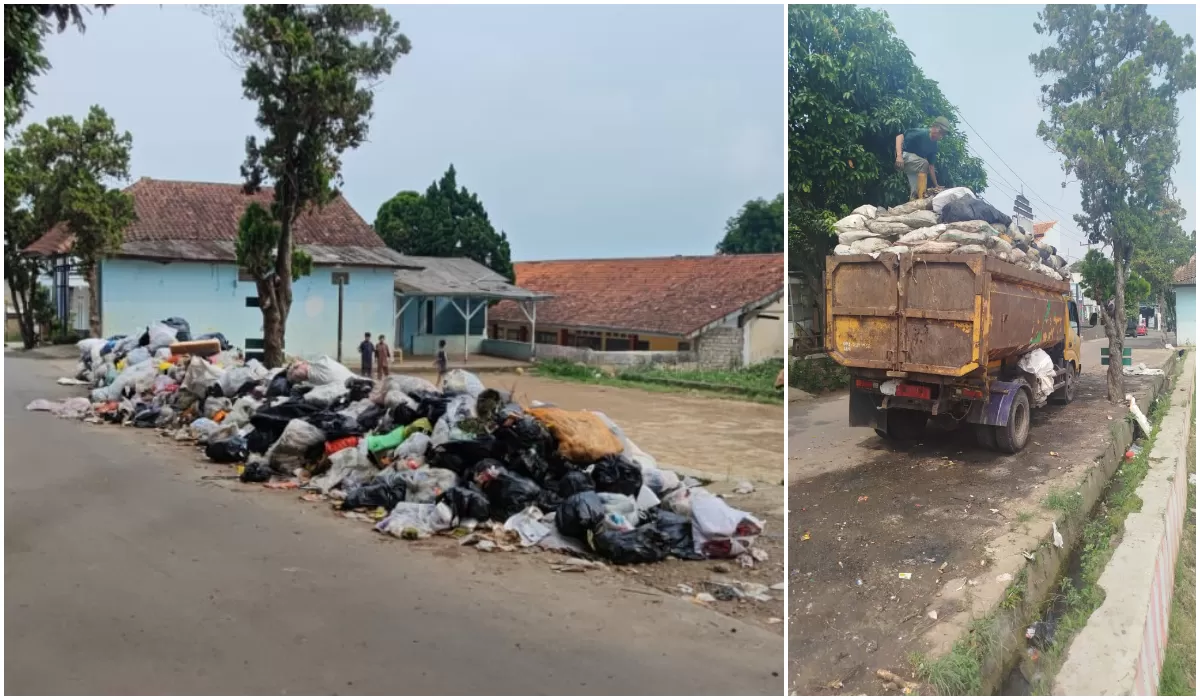 Setelah Heboh, Respon UPT Persampahan DLH KBB, Sampah di Depan Kantor Desa Ngamprah Akhirnya Terangkut