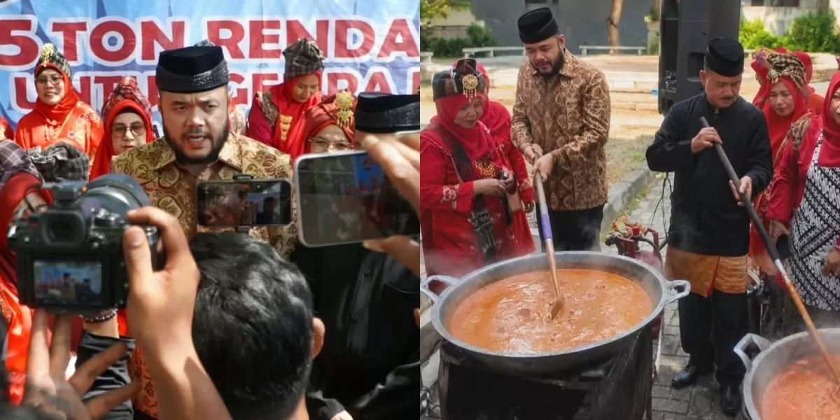 Foro : Mengintip viralnya momen haru saat warga Sumatera Barat (Sumbar) menyiapkan 5 ton rendang untuk dikirimkan ke korban bencana gempa di NTT. (Instagram.com@undercover.id)