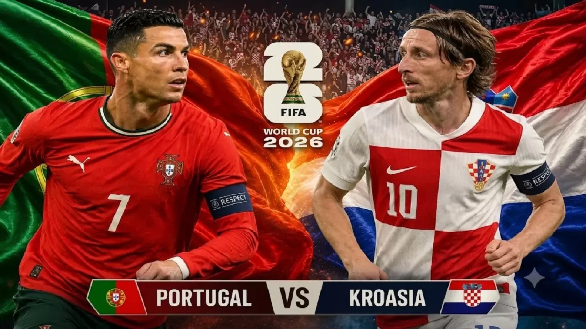 Link live streaming Portugal vs Kroasia di babak 32 besar Piala Dunia 2026, lengkap dengan jadwal kick-off dan cara menonton.